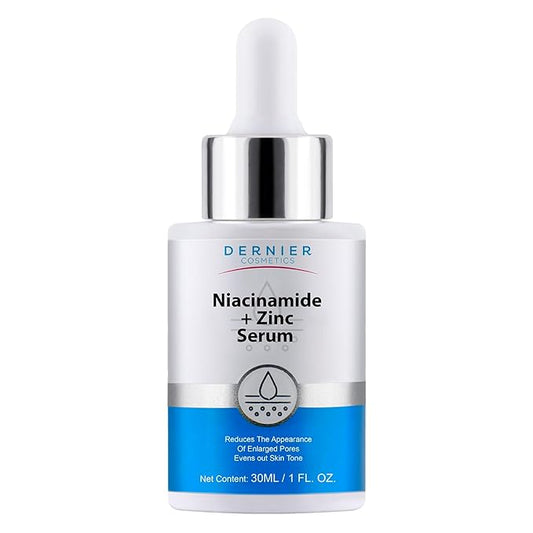 Dernier Niacinamide 10% + Zinc Serum Skin Care – Dark Spot Corrector & Hydrating Face Moisturizer – Beauty Products for Glowing Face – Pore Minimizer Even Skin Tone Sebum Regulator (1 fl oz)