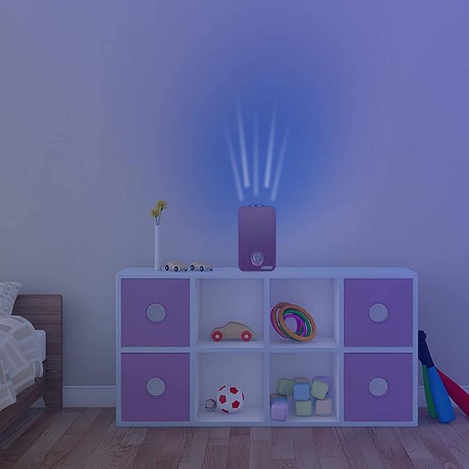 GermGuardian Air Purifier for Home with HEPA Pure Filter, Night Light Projector, UV-C Light Helps Reduce Germs, Removes 99.97% of Pollutants, Rooms up to 263 Sq. Ft., 11", Pink, AC4150PCA