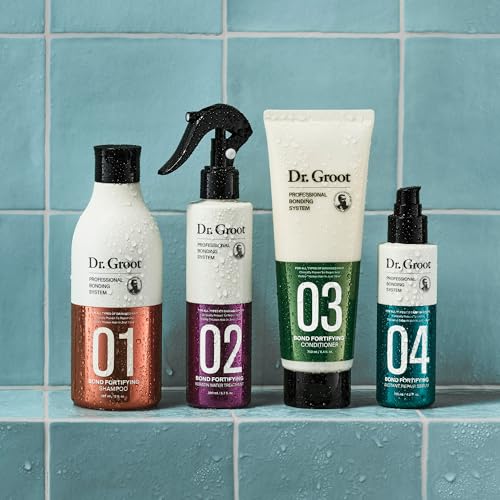 Dr. Groot Bond Fortifying Keratin Treatment, Clinically Proven for Repair and Thickening of Dry, Thin, Damaged Hair - Hair Mask, Glass Hair Effect, Korean Professional Bonding System