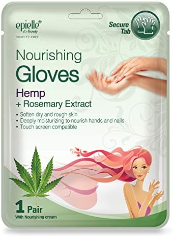 Epielle Relaxing & Nourishing Hand & Foot Masks 12 Pairs, Repair and Relax Dry Hands & Cracked Heels with Lavender Extract & Hemp, Korean Skin Care, Spa Self Care Gifts for Women, 6 Gloves & 6 Socks
