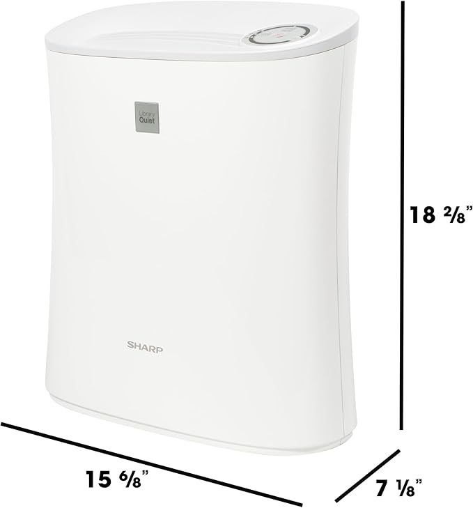 SHARP Air Purifier For Small-Sized Rooms, Home Office, Or Small Bedroom. True HEPA Filter For Dust, Smoke, Pollen, And Pet Dander May Last Up-To 2 Years. FPF30UH.
