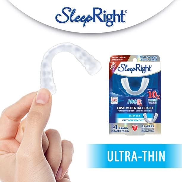 SleepRight ProRX Dental Guard, Ultra-Thin, Custom-Fit, Durable for Teeth Grinding, Comfortable for Sleeping (New Version)