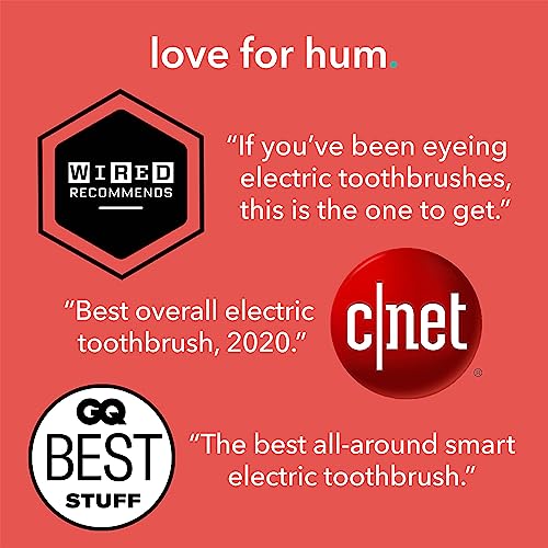 hum by Colgate Smart Electric Toothbrush Kit, Rechargeable Sonic Toothbrush with Travel Case & Bonus Replacement Brush Head, Teal(Discontinued/no refill heads available)