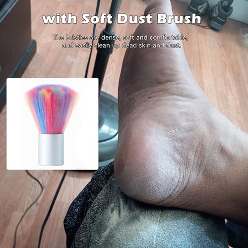 Upgraded Electric Callus Remover for Feet 1200RPM, Adjustable Speed Professional Electric Foot Sander Foot Grinder Heel File Pedicure Tool for Women Men Cracked Dead Skin, 60 Sandpaper Discs, Black