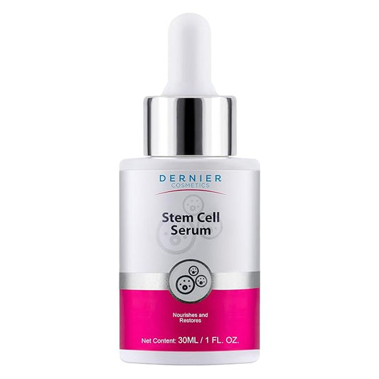 Dernier Stem Cell Serum for Face – 3% Bio Vegan Stem Cells 1% Hyaluronic Acid 0.3% Allantoin | Overnight Hydrating Anti-Aging Moisturizer for Wrinkles Collagen Boost Acne Inflammation (1 fl oz)