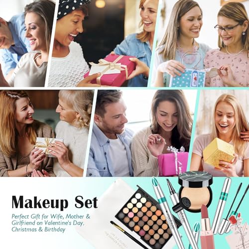 Makeup Kit for Women Full Kit, Make Up Gifts for Women Teen Girls, Makeup Bag Eyeshadow Palette Foudation Eyebrow Mascara Lipstick for Wife, Mom, Mothers Day Gifts