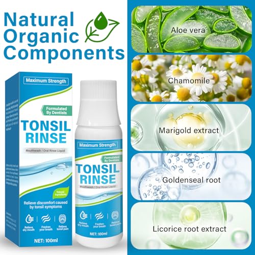 Tonsil Stone Mouthwash, Tonsil Stone Remover Helps Soothe Tonsils, Remove Bad Breath & Relieve Dry Mouth