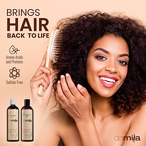 Salt & Sulfate Free Shampoo & Conditioner for Keratin and Color Treated Hair - Professional Keratin Value Pack for Damaged, Frizzy, Curly, Dry & Thin Hair - Shampoo Sin Sal - 16.9 Fl Oz