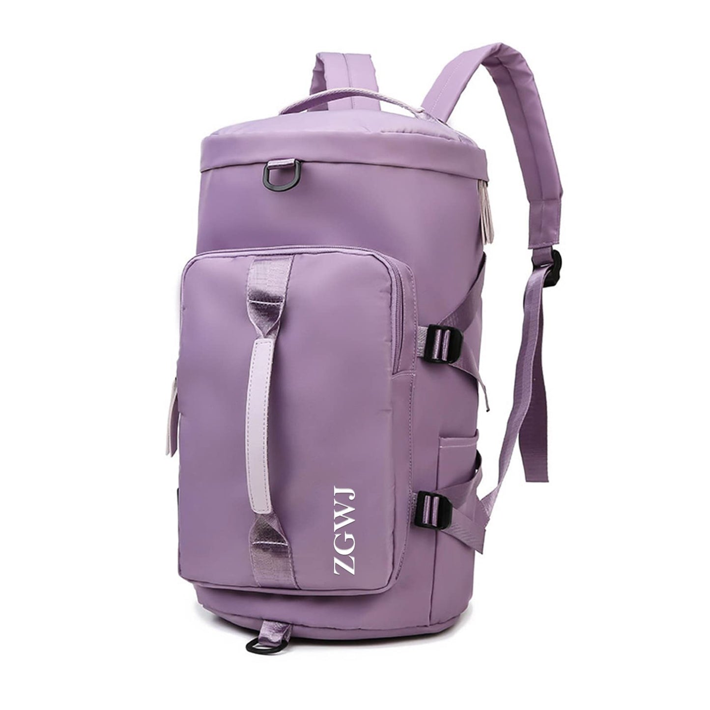 ZGWJ Sports Gym Bag with Wet Pocket & Shoes Compartment, Waterproof Shoulder Weekender Bag for Women and Men Swim Sports Travel Duffel Bag Lightweight and easy Carry on Purple