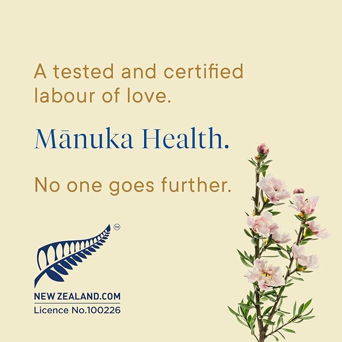 Manuka Health Manuka Honey Lozenges – 58 Lemon and Ginger Flavored Lozenges – Natural Throat Lozenges Infused with Raw Manuka Honey and Vitamin C for Immune Support