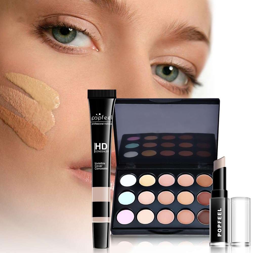 All in One Eyeshadow Palette Makeup Set, Makeup Kit with Earth Tone Eyeshadow Palette, Mascara, Concealer Palette, Lip Gloss,Travel Makeup Bundle Holiday Surprising Makeup Box for Women Girl