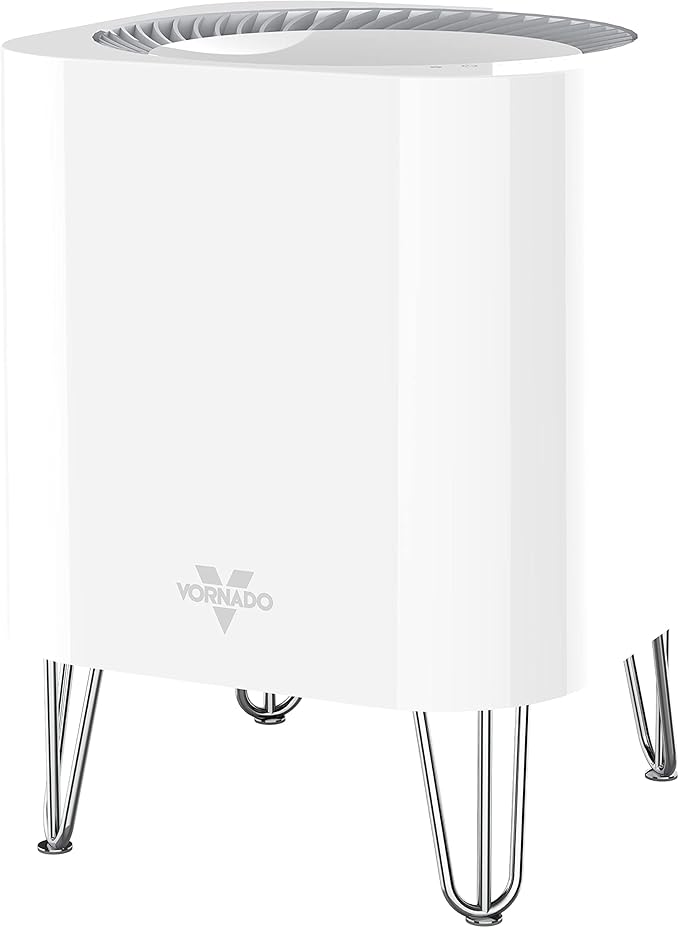 Vornado QUBE50 Air Purifier for Home, Bedroom and Office-True HEPA Filter to Remove [99.97% of Allergens], Eliminates Pet, Smoke, Dander-3-Step Filtration Process, Small, White