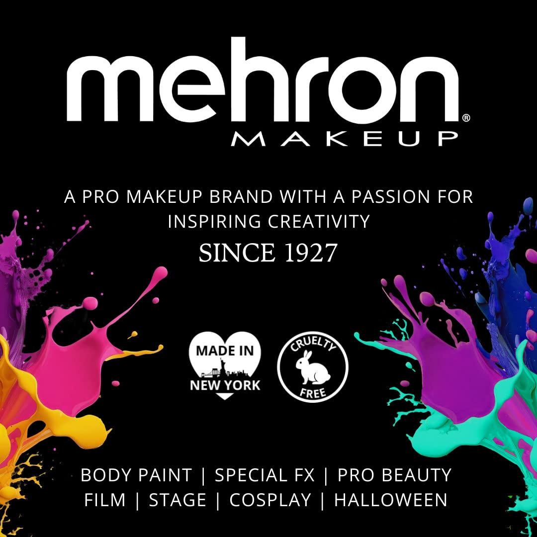 Mehron EDGE Face & Body Paint| Professional Water-Activated Face Paint Makeup | Made in the USA | For Cosplay, Halloween, & SFX (Blue)