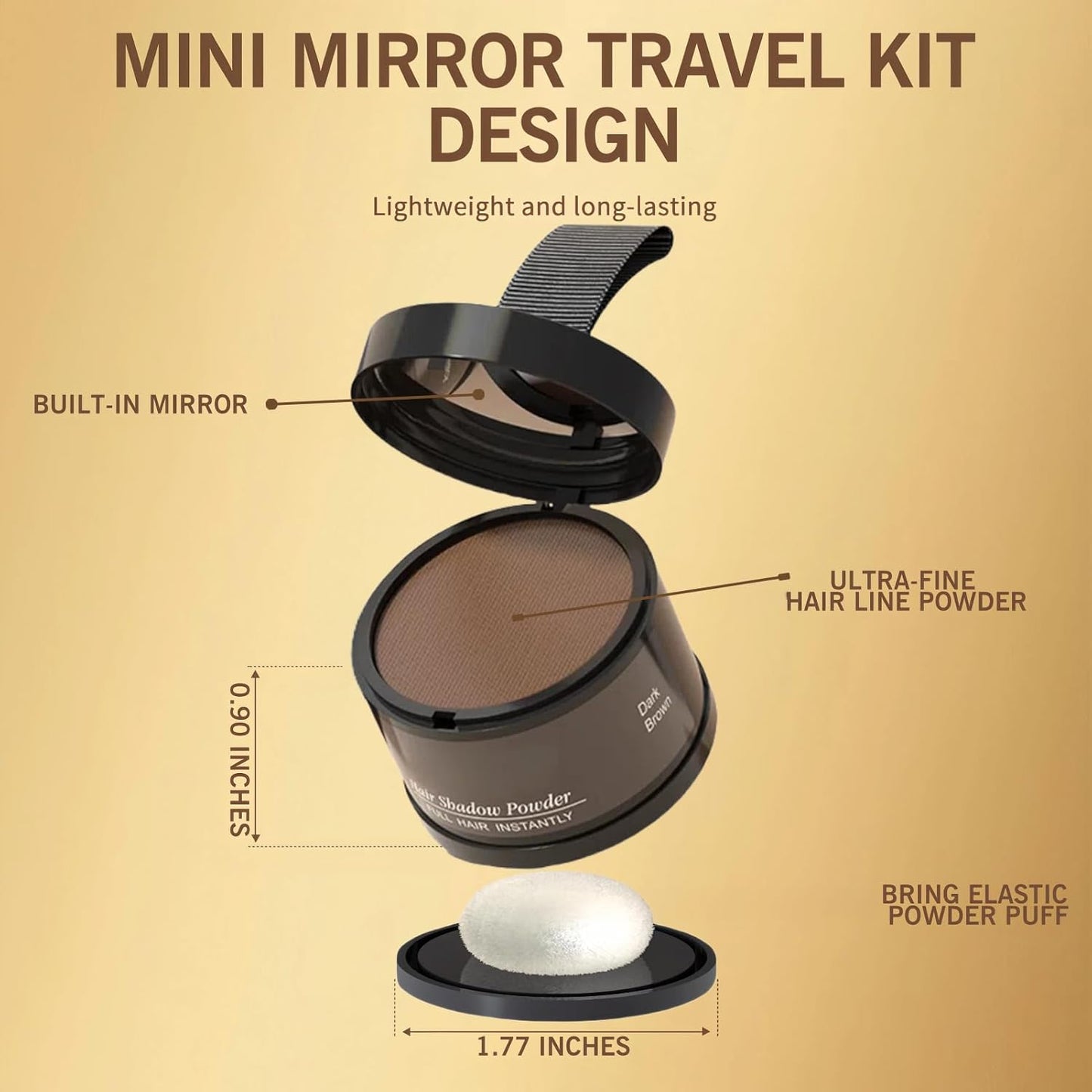 Hairline Powder (Blonde) - Instantly Conceal Gray Roots, Thin Hair Touch-Up, Hair Color Shadow Cover, 4g
