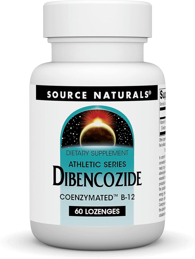 Source Naturals Dibencozide - Coenzymated B-12 Athletic Series, Quick Dissolving Dietary Supplement - 60 Lozenges