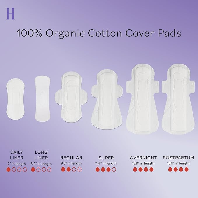 The Honey Pot Company - 80ct - Herbal Sanitary Pads for Women - Regular Flow w/Wings - Infused w/Essential Oils for Cooling Effect & Organic Cotton Cover - Feminine Care - FSA & HSA