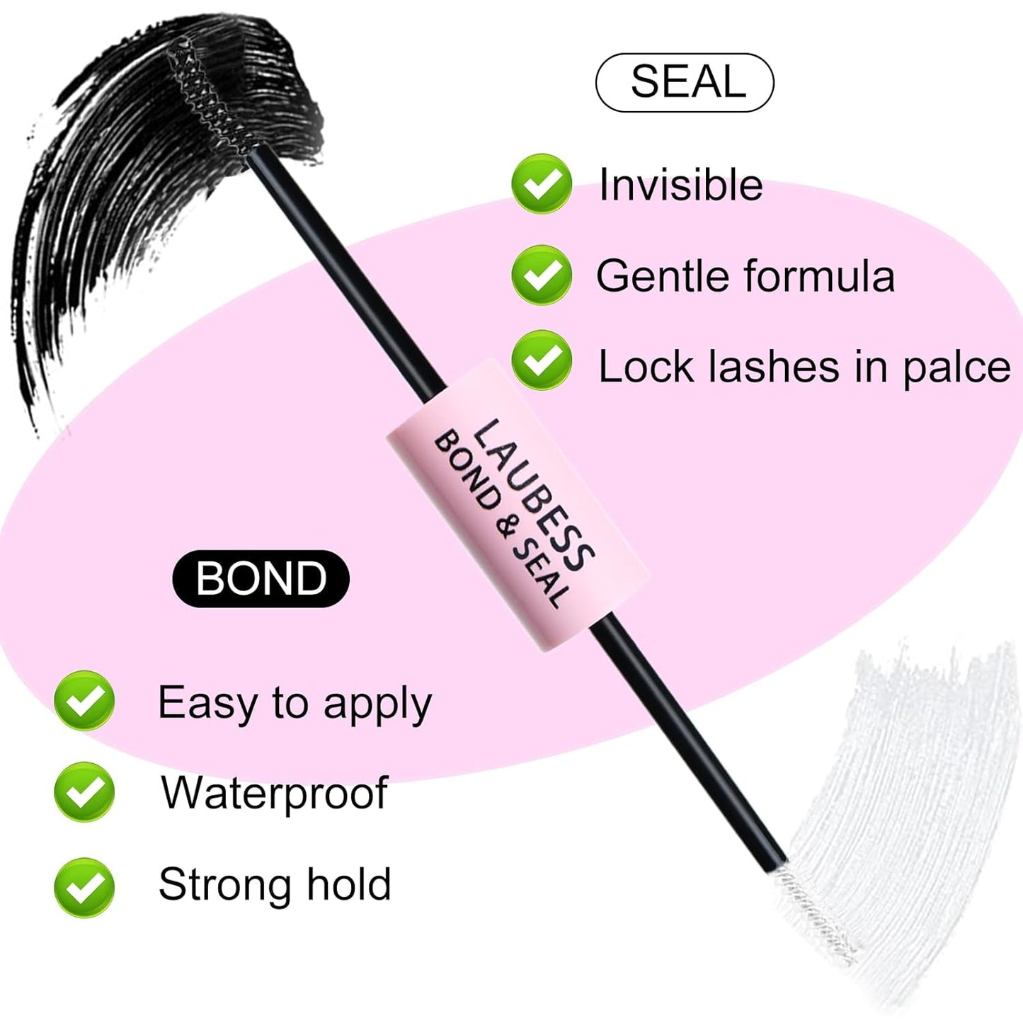 Lash Clusters Kit LAUBESS DIY Lash Extension Kit Lash Bond and Seal Waterproof Lash Glue Remover Tweezers Brush Cluster Eyelash Extensions Kit Eyelash Clusters (Kit 40D-D-Mix14-18(0.05)