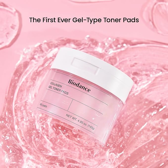 BIODANCE Gel Toner Pads Duo: Collagen & Ceramide Panthenol Toner Pads Set, Korean Skincare Set, Christmas Gifts Stocking Stuffers for Plumping, Pore Perfecting, Hydrating, Moisturizing