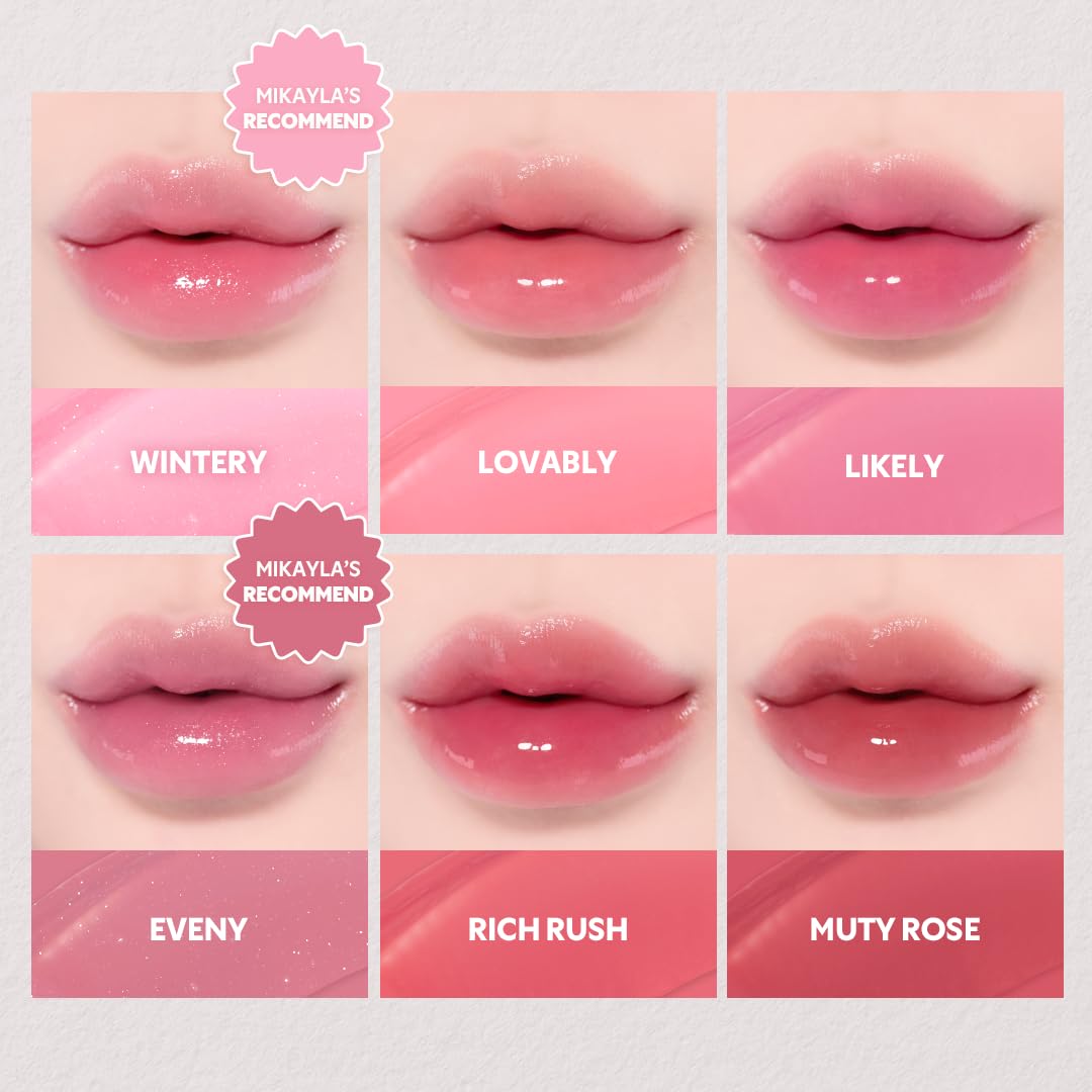TIRTIR [*Mini Size Waterism Tinted Lip Gloss #08 Summer Pumpkin, 0.06 Fl Oz – Kiss Ready Lipgloss, 12H Long Lasting Non Sticky Natural Tinted Glow Korean Multiuse Cheek and Lip Tint for Women gift