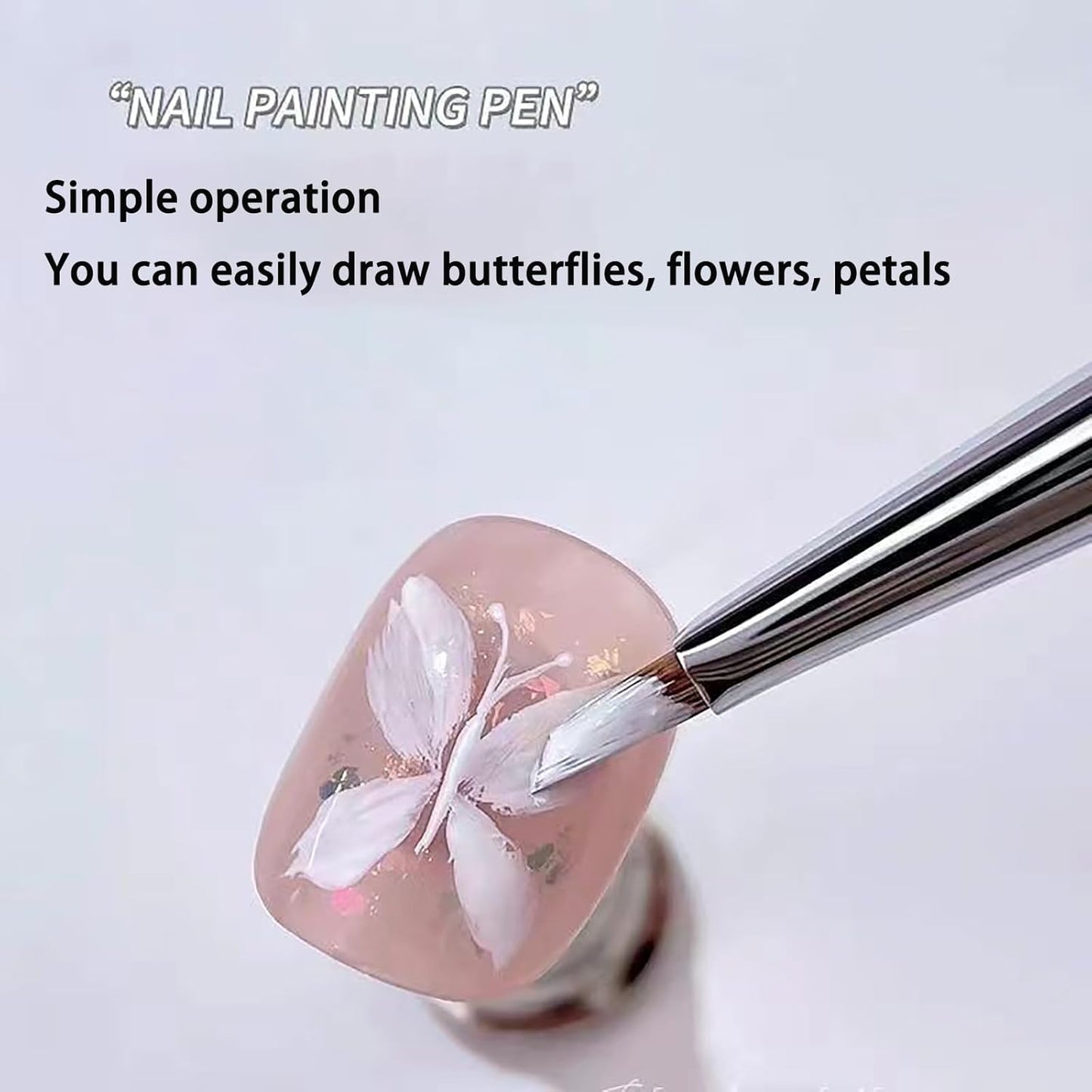 Nail Brush for Drawing Petals and Butterflies, Watercolor Paint Brushes for Oil Painting, Acrylic Paint Brushes（1 PACK） (dark brown)