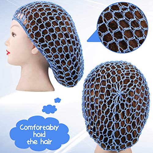 Mesh Rayon Head Bands - Hair Accessories for Women and Girls, Thick Short Long Hair Covers for Sleeping, Crochet Ornaments (Multicolor)