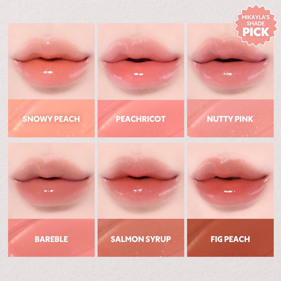 TIRTIR [*Mini Size Waterism Tinted Lip Gloss #08 Summer Pumpkin, 0.06 Fl Oz – Kiss Ready Lipgloss, 12H Long Lasting Non Sticky Natural Tinted Glow Korean Multiuse Cheek and Lip Tint for Women gift