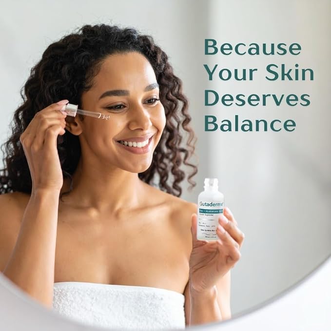 Zinc 1% + Hyaluronic Acid 10% - Advanced Anti-Aging Serum for Face -Balance Oily Skin, Minimizes Pores & Smooths Fine Lines - Deep Hydration Serum for All Skin Types - 1 Fl Oz