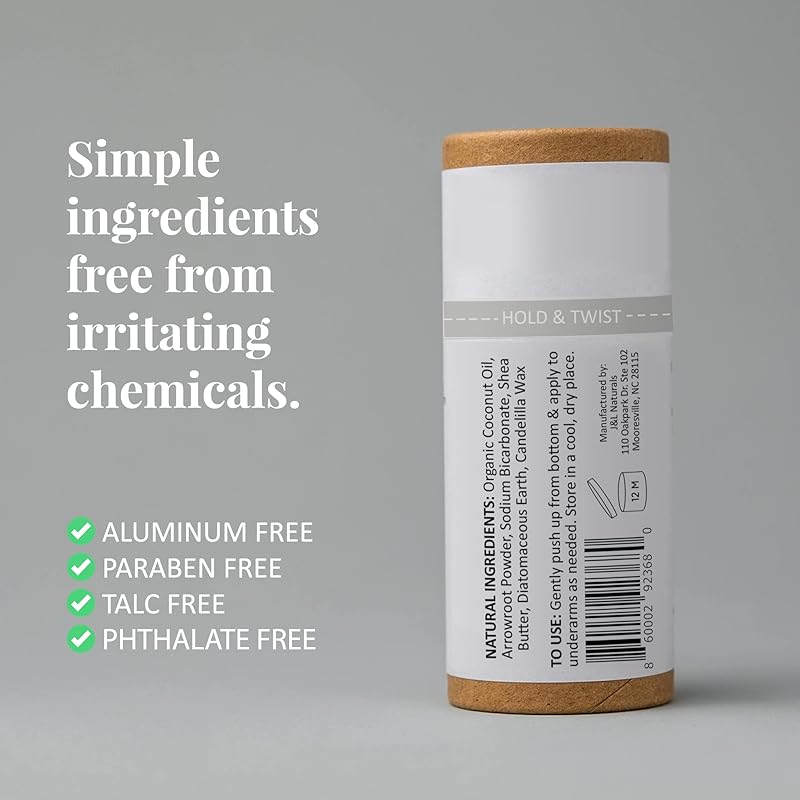 J&L Naturals Aluminum Free Deodorant for Men & Women | 100% Natural Ingredients With Coconut Oil, Shea Butter, & Essential Oils | Sustainable, Eco-Friendly (Rosemary & Cedarwood, 3.0 Oz (Pack of 4))