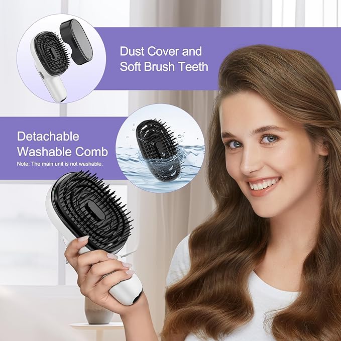 Electric Scalp Massager Brush, Portable Vibrating Scalp Massager Tool, Scalp Massage Tool, Head Massager for Hair Scalp Relax with Hair Oil, Nourishes Hair (White)