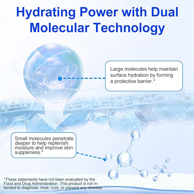 Hyaluronic Acid Powder - 2 Pack Multi-Level Hydration Support, Improves Skin Texture, Supports Healthy Skin Barrier, Natural Multi-Use DIY Facial Serum 3.52 Oz