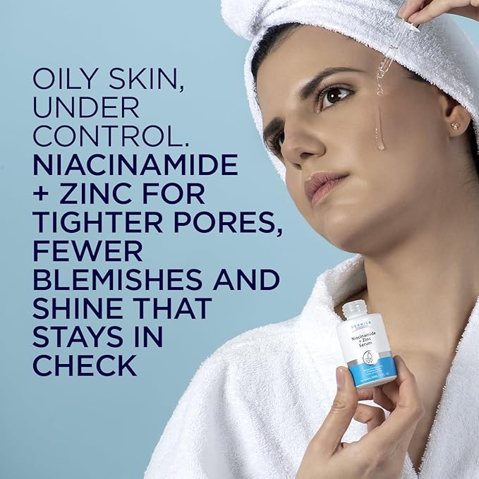 Dernier Niacinamide 10% + Zinc Serum Skin Care – Dark Spot Corrector & Hydrating Face Moisturizer – Beauty Products for Glowing Face – Pore Minimizer Even Skin Tone Sebum Regulator (1 fl oz)