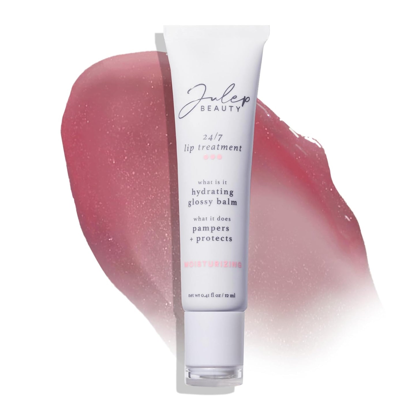Julep 24/7 Lip Treatment – Hydrating & Glossy Lip Balm and Lip Sleeping Mask with Shea Butter – Moisturize, Protect & Soothe – Vegan & Cruelty-Free - Pink & Polished