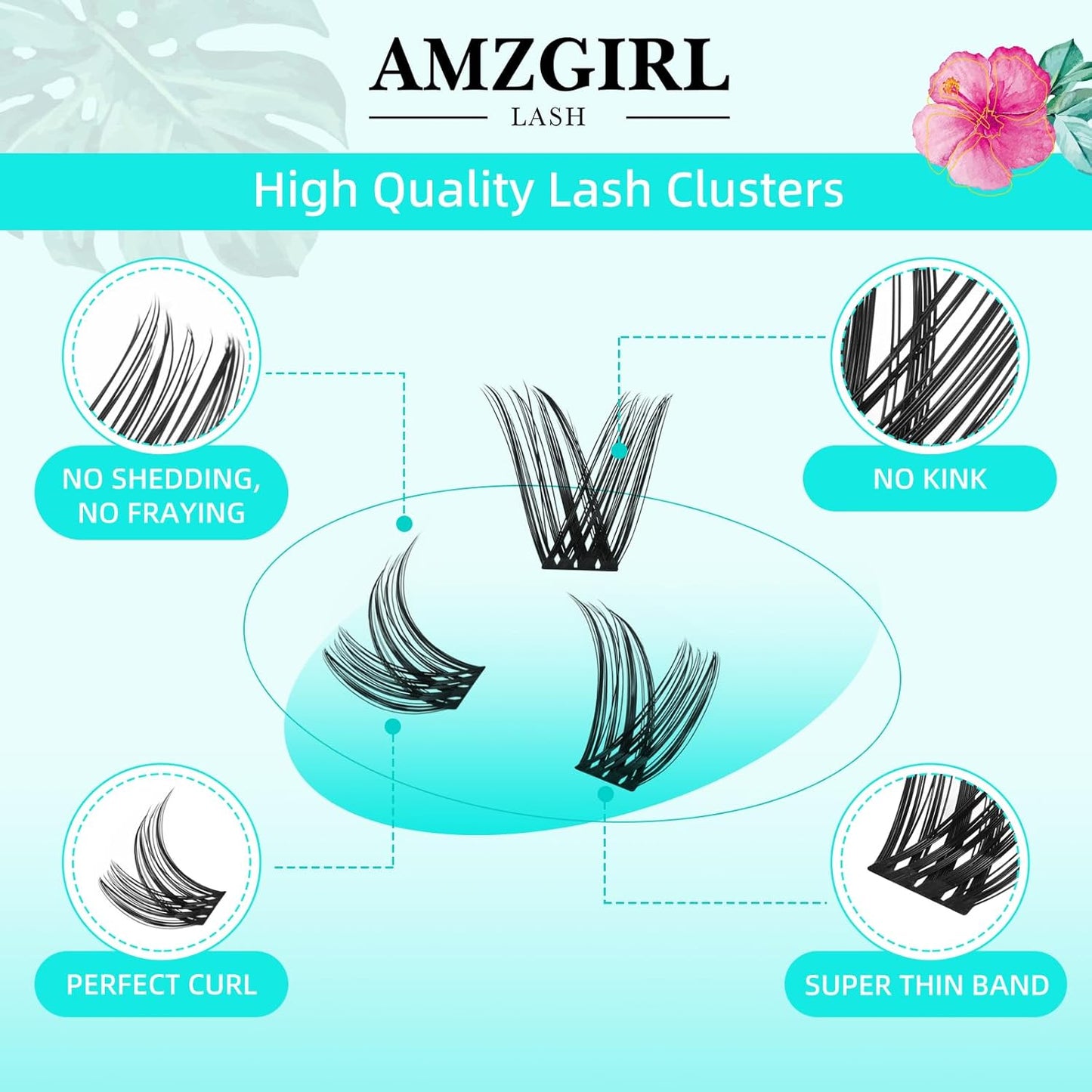 Lash Clusters Wet Look 168Pcs Eyelash Cluster Ultra-Thin Lash Band Eyelashes Extensions Spiky Anime Wide Span Lashes(Hollyhock,D-14mm)