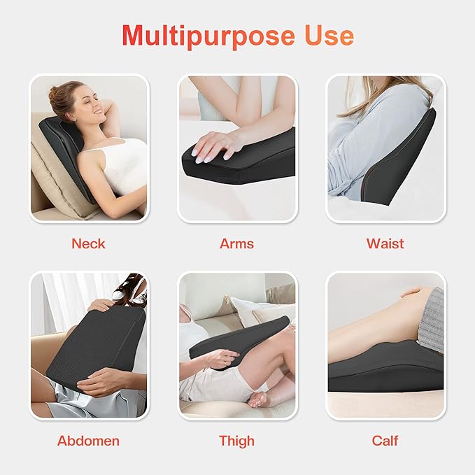 COMFIER Back Massager with Heat,3D Deep Kneading Shiatsu Neck and Back Massager with Vibration & Heat, Neck Back Massage Pillow as Gift for Women Men-Home Office Use