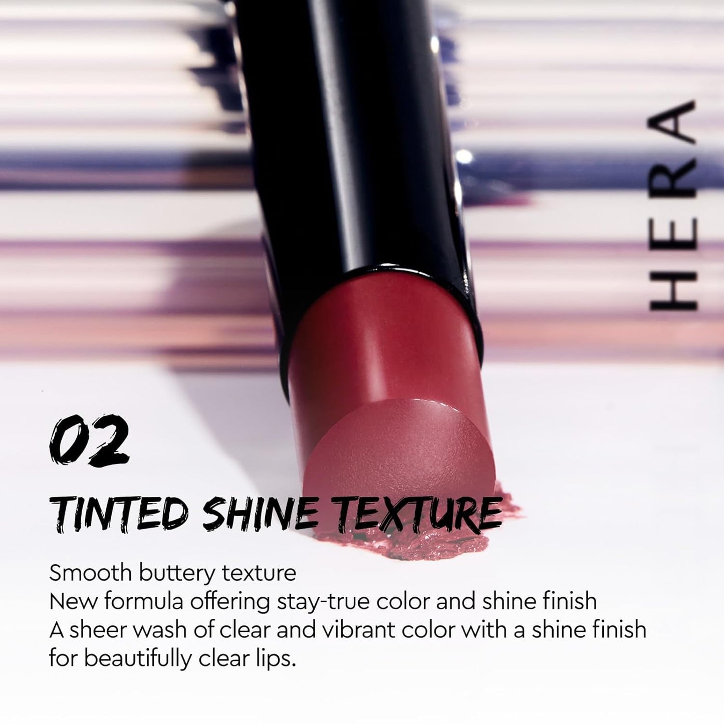 HERA Sensual Tinted Shine Stick 3.5g #185 ELECTRIC ROSE | 12HR Long-lasting Lipstick, Sheer & Buildable Lip Tint Stain, Hydrating Formula with Vitamin E, Smooth Finish and Luxurious Korean Makeup
