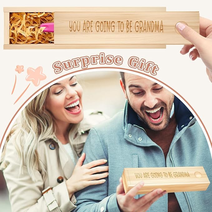 Pregnancy Announcement for Grandparent Grandma, Pregnancy Test Keepsake Box, Baby Announcement Reveal Gifts Ideas for Husband Grandparents Dad Aunt and Uncle