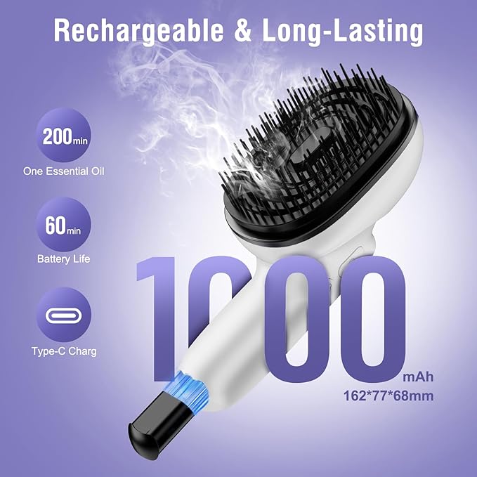 Electric Scalp Massager Brush, Portable Vibrating Scalp Massager Tool, Scalp Massage Tool, Head Massager for Hair Scalp Relax with Hair Oil, Nourishes Hair (White)