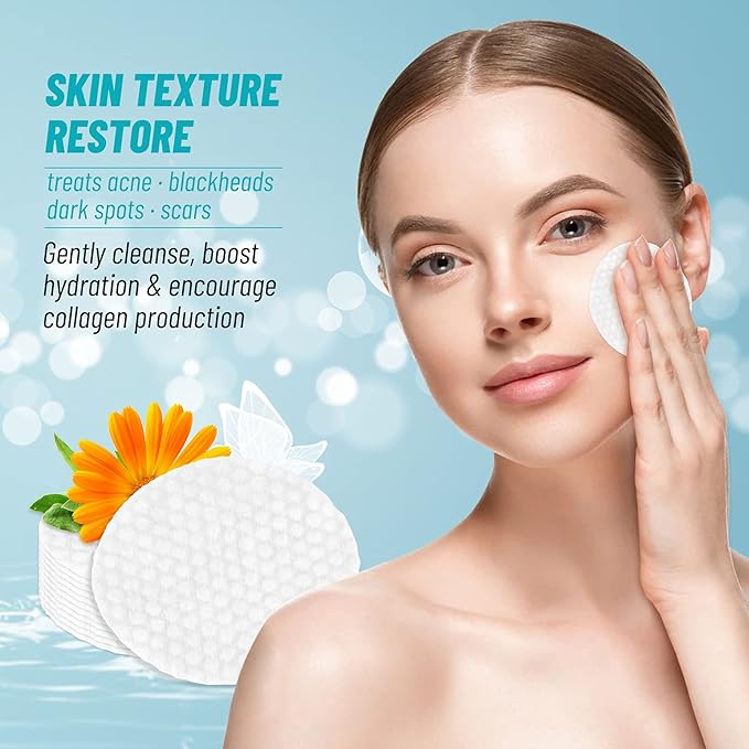 30% Glycolic Acid Pads Wipes for Skin Care Exfoliating Cleansing, Face Pore Cleaner Minimizer Acne Treatment, Chemical Peel Solution for Dark Spots, Breakouts, Scars, Reduce Wrinkle Fine Line, 50 Pads