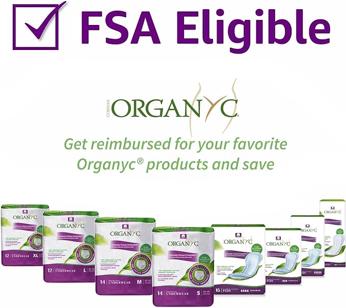 Organyc Certified Organic Cotton Liners for Incontinence, Certified Odor Control, Free from Perfumes, Dyes, Plastics, and Chemicals, Ultra-Thin, 96 Count