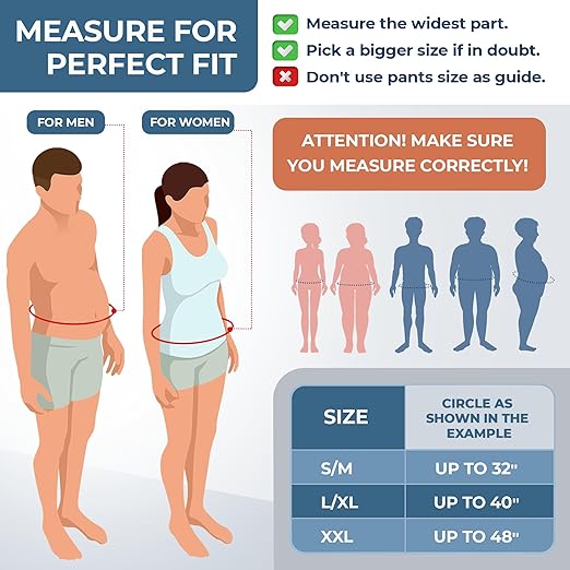 ORTONYX Ergonomic Abdominal Binder Waist and Lower Back Support Belt, Back Brace for Women & Men - Breathable, Elastic, With Extra Band - Beige L/XL