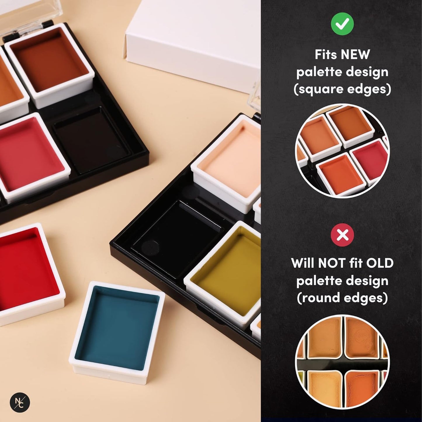 Alcohol Palette Refill Pans - Skin Tones - Burnt Orange