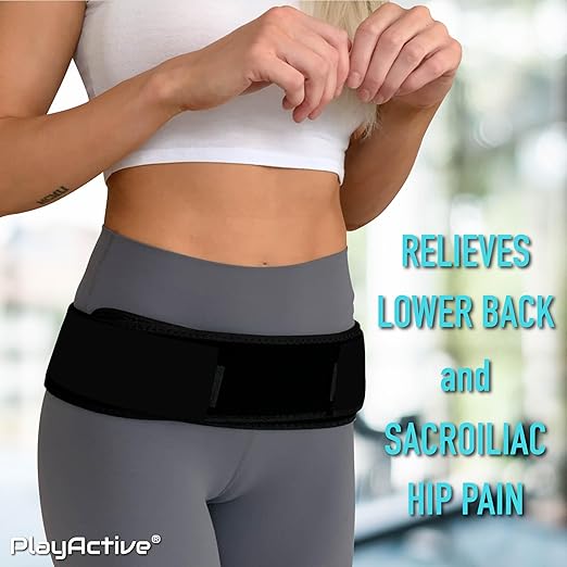 Sacroiliac SI Joint Hip Belt - Sciatica Belt and Lower Back Support Brace for Women and Men - Hip Braces for Hip Pain - Pelvic Support Belt, Trochanter Belt for Pain Relief (XL-XXL/Black)