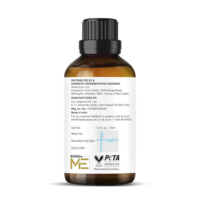 Majestic Pure Peppermint Essential Oil - 100% Pure Peppermint Oil for Aromatherapy, Massage & Topical Uses, Perfect for Diffuser & Essential Oil Diffuser - 0.33 fl. oz