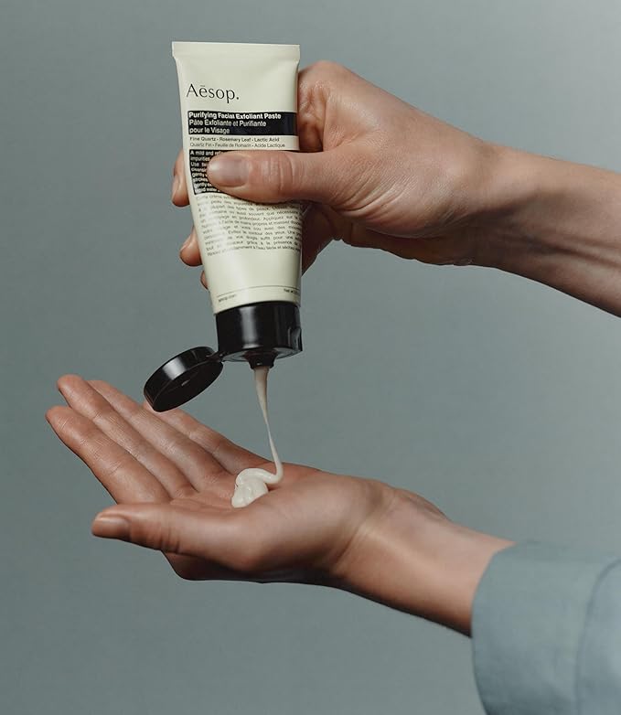 Aesop Purifying Facial Exfoliant Paste | Refresh, Cleanse, Soften Skin | Cream Based Cleanser Enhanced With Fine Quartz, Rosemary Leaf, Lactic Acid | 2.6oz / 75mL