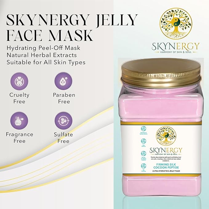Firming Silk Cocoon Peptide Jelly Face Mask | HydroGlo Jelly Mask for Skin Hydration | Radiance and Reduced Pigmentation | Vajafacial Jelly Mask | 12 Applications (30 Fl Oz)