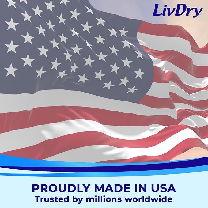 LivDry Adult XS Incontinence Underwear, Overnight Comfort Absorbency, Leak Protection, X-Small, 22-Pack