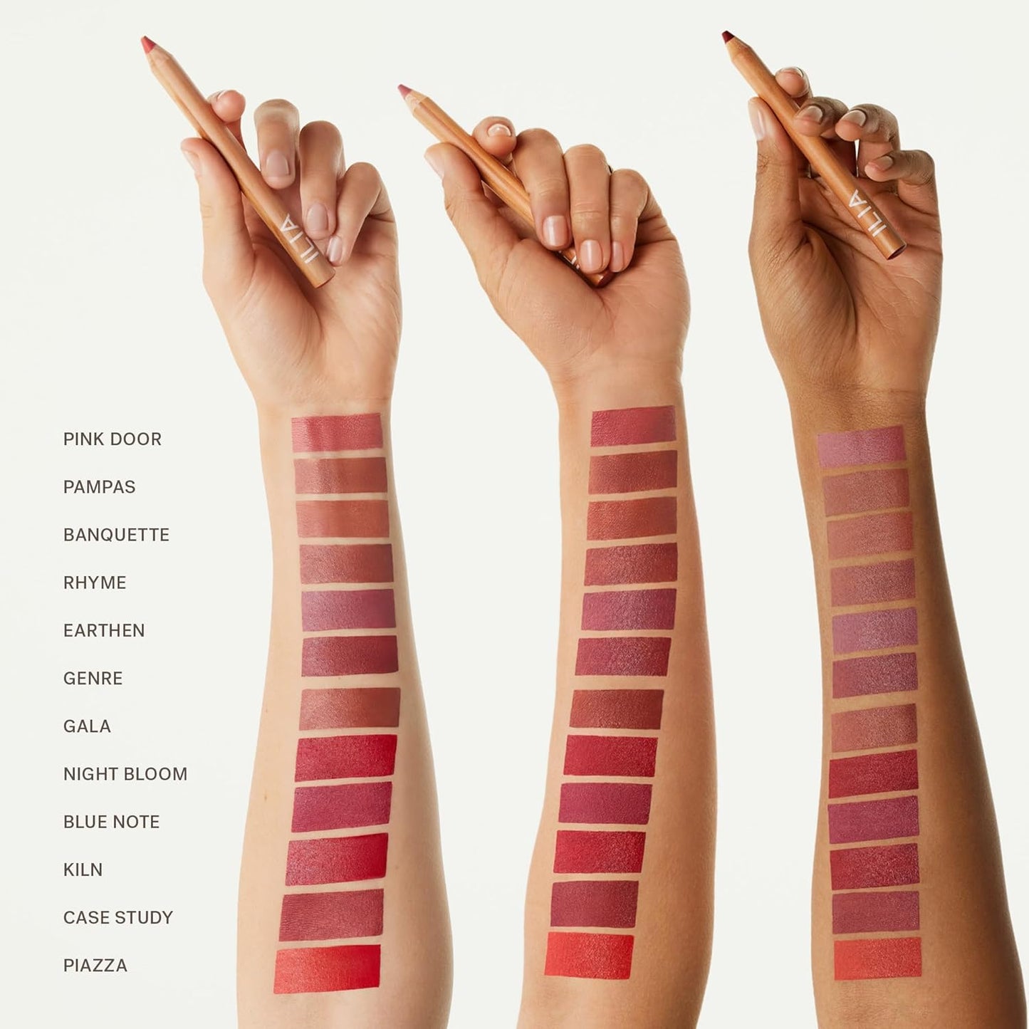 ILIA - Lip Sketch Hydrating Crayon | Hydrate, Plump, Smooth, Strengthen | Long Lasting up to 12-Hours, Bleed-Resistant, Soft-Matte | Barrier-Building, Non-Toxic, Cruelty-Free (Piazza)