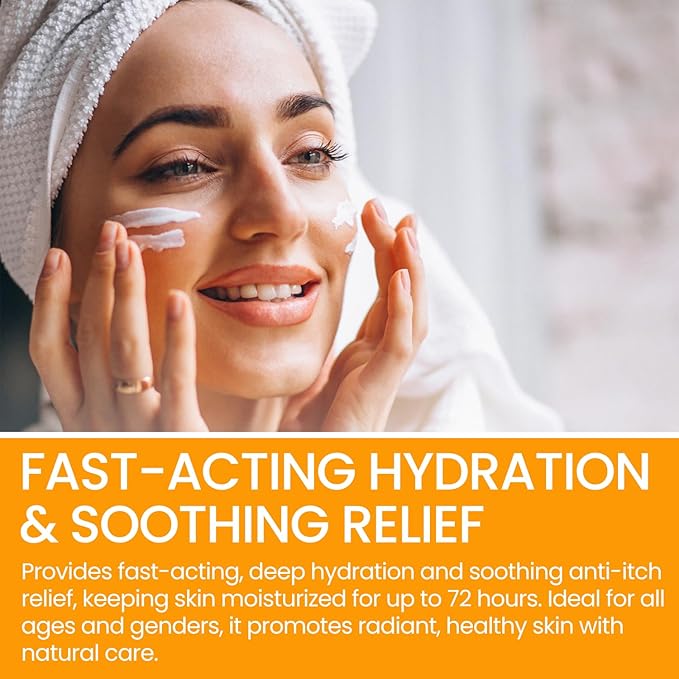 25-in-1 Healing Moisturizing Cream Dry Irritated Itchy Skin Relief - Soothes Nourishes Body Scalp Hands, Natural Moisturizer for Eczema Psoriasis Dermatitis, Adults Kids