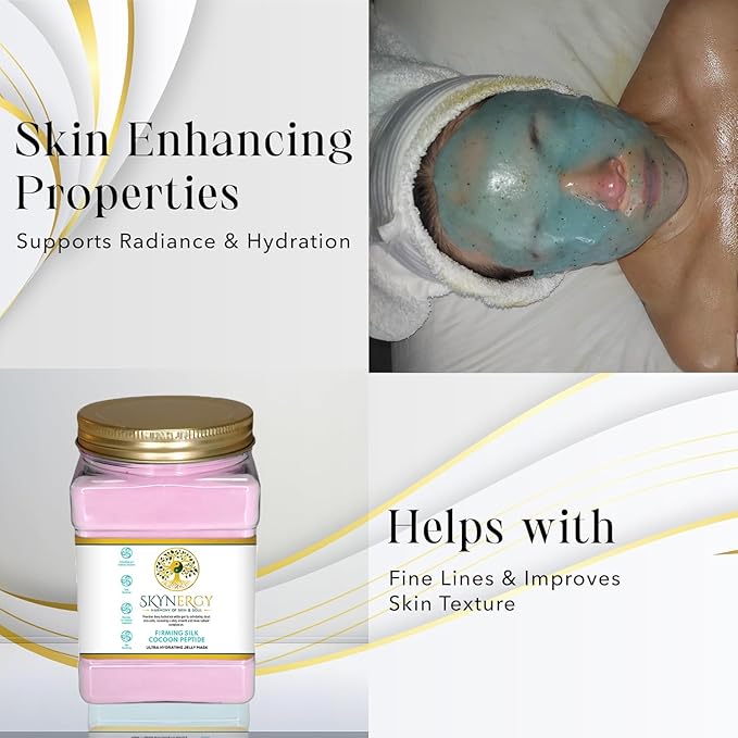 Firming Silk Cocoon Peptide Jelly Face Mask | HydroGlo Jelly Mask for Skin Hydration | Radiance and Reduced Pigmentation | Vajafacial Jelly Mask | 12 Applications (30 Fl Oz)