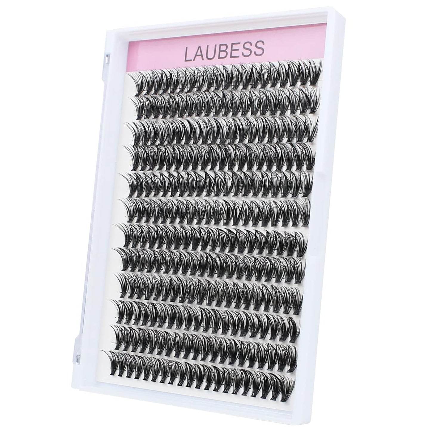 Cluster Eyelash Extensions Mixed LAUBESS Eyelash Clusters 40D Lash Clusters DIY Lash Extension Individual Lashes Natural Cluster Lashes Eyelash Extension (40D-0.07D-8-14mm), Black